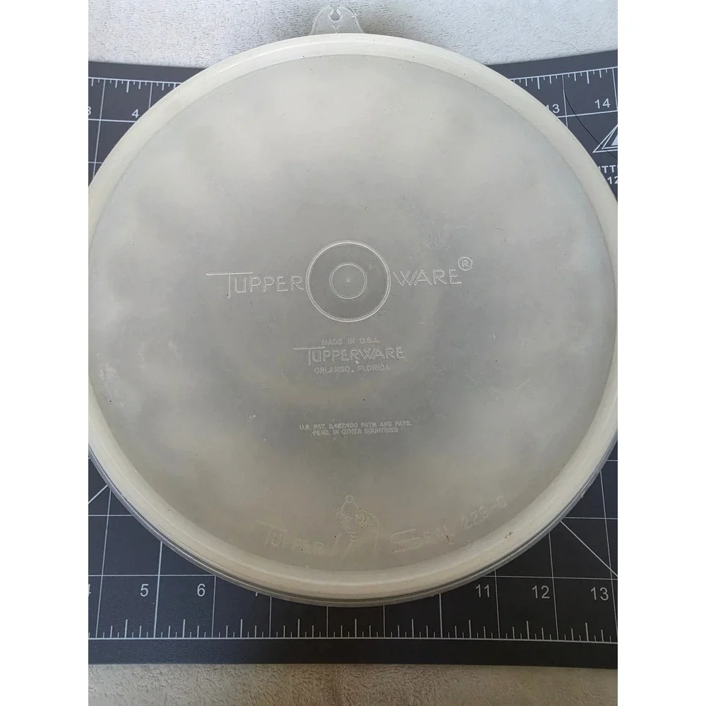 Vintage Tupperware Jel-Ring Jello Mold Set Sheer White with 4 Decorative Seals